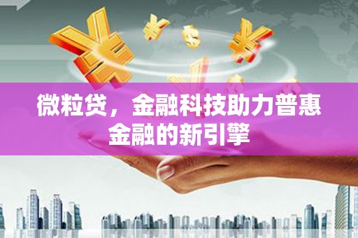 嘉禾微粒贷，金融科技助力普惠金融的新引擎