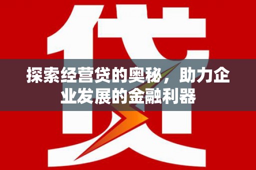 青羊探索经营贷的奥秘，助力企业发展的金融利器