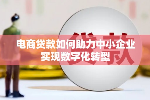 镇原电商贷款如何助力中小企业实现数字化转型