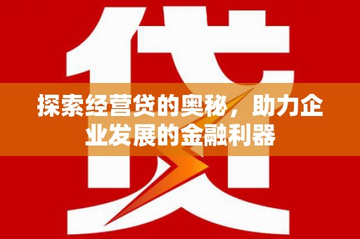水林探索经营贷的奥秘，助力企业发展的金融利器