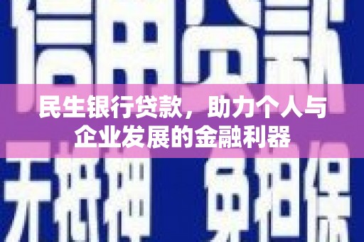 射阳民生银行贷款，助力个人与企业发展的金融利器