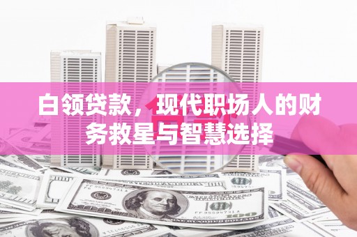 巨野白领贷款，现代职场人的财务救星与智慧选择