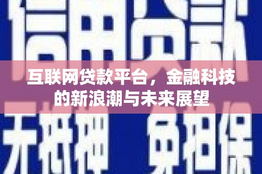 乾安互联网贷款平台，金融科技的新浪潮与未来展望