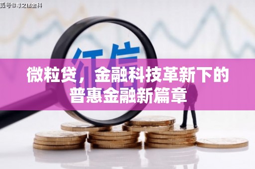 余杭微粒贷，金融科技革新下的普惠金融新篇章